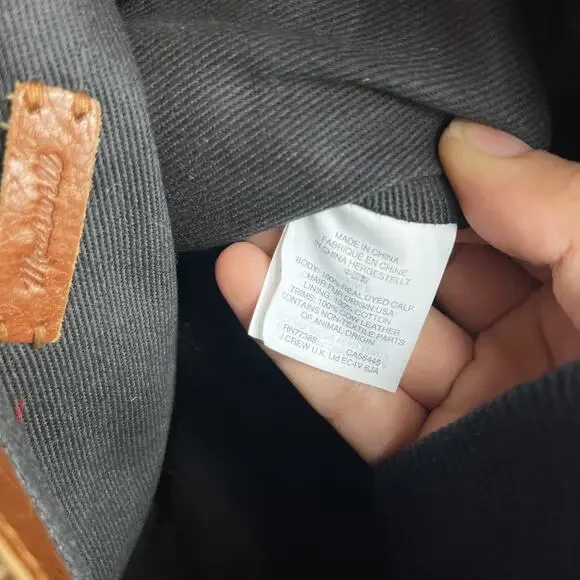 Madewell Crossbody Bag The Zip-Top Double Handles Leather Spotted Dyed Calf Hair - Picture 6 of 11